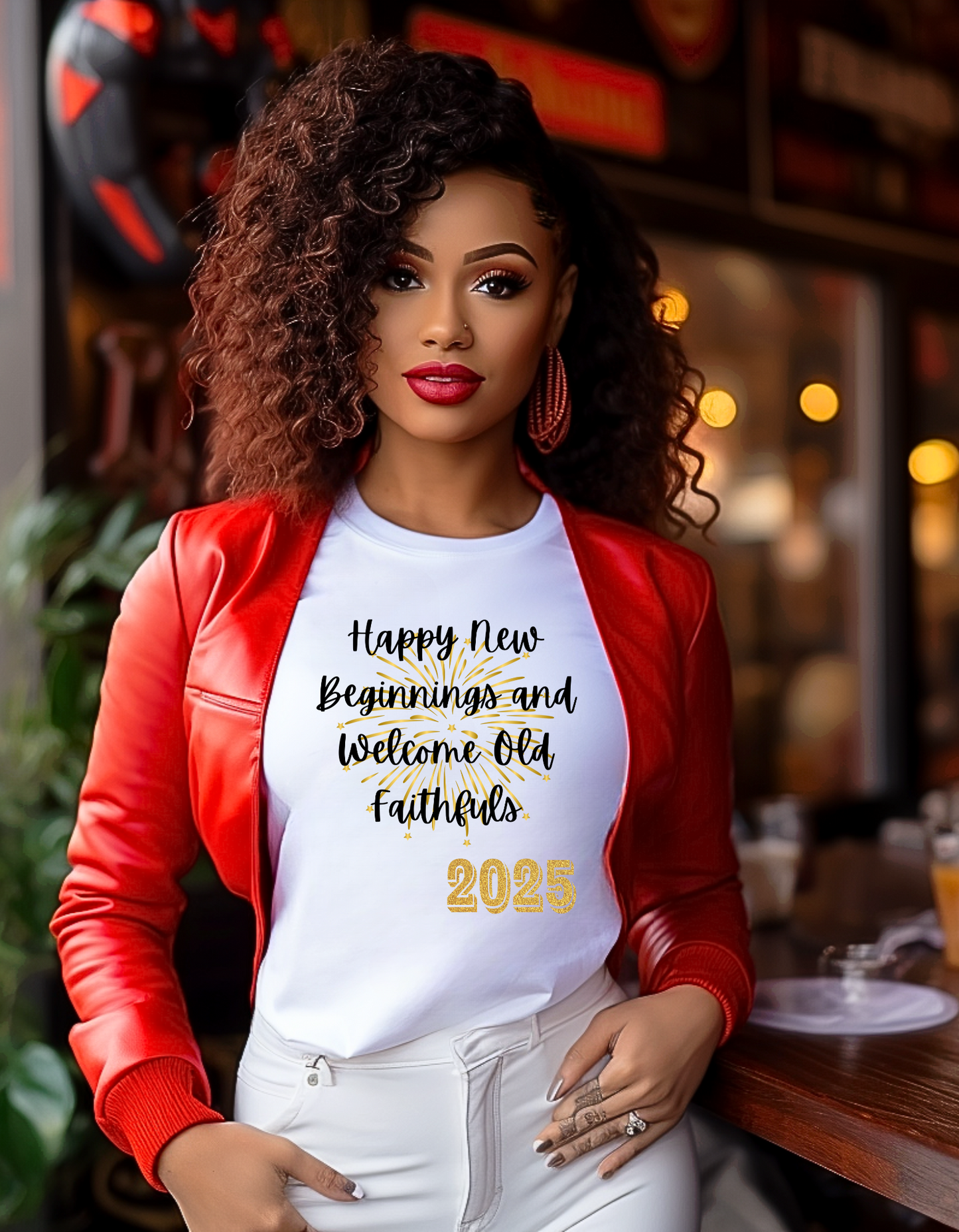 "Happy New Beginnings and Welcome Old Faithfuls 2025" T-Shirt