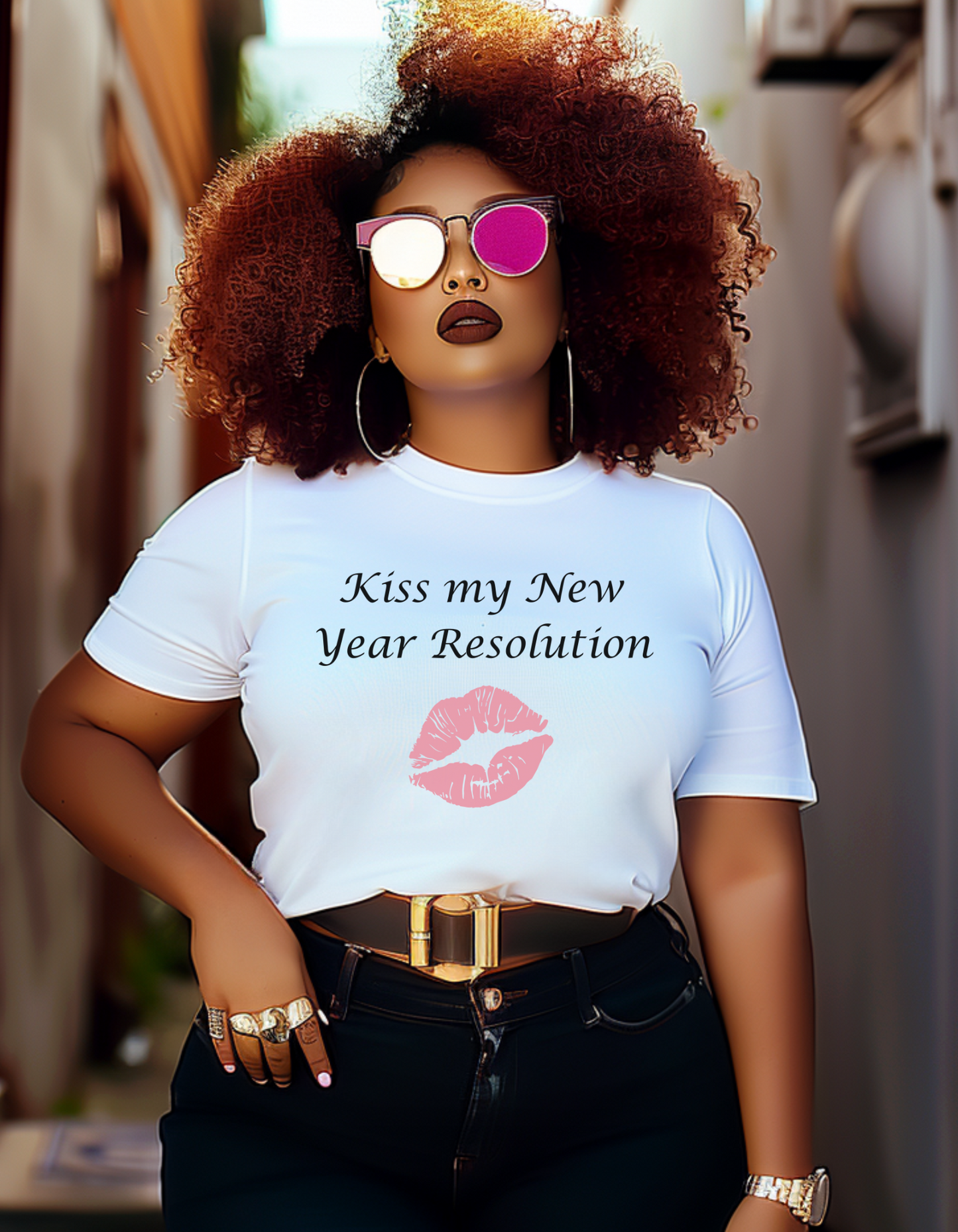 "Kiss my New Year Resolution" T-Shirt