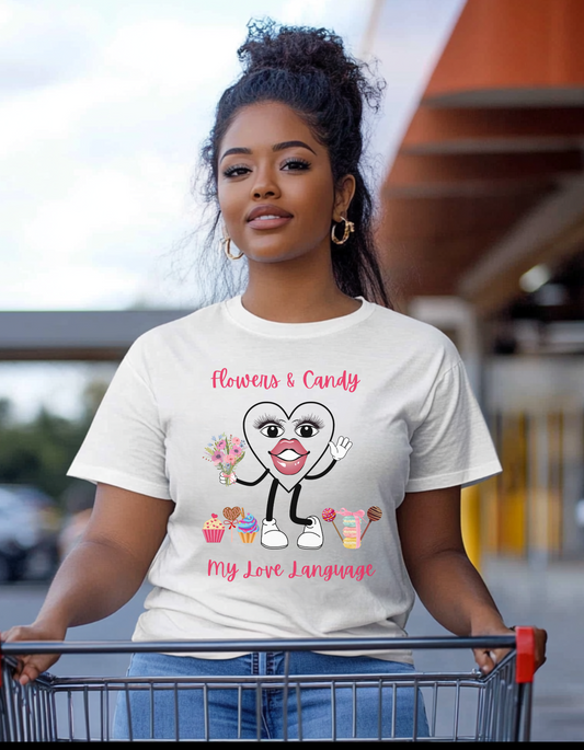 "Flowers and Candy. My Love Language" T-Shirt